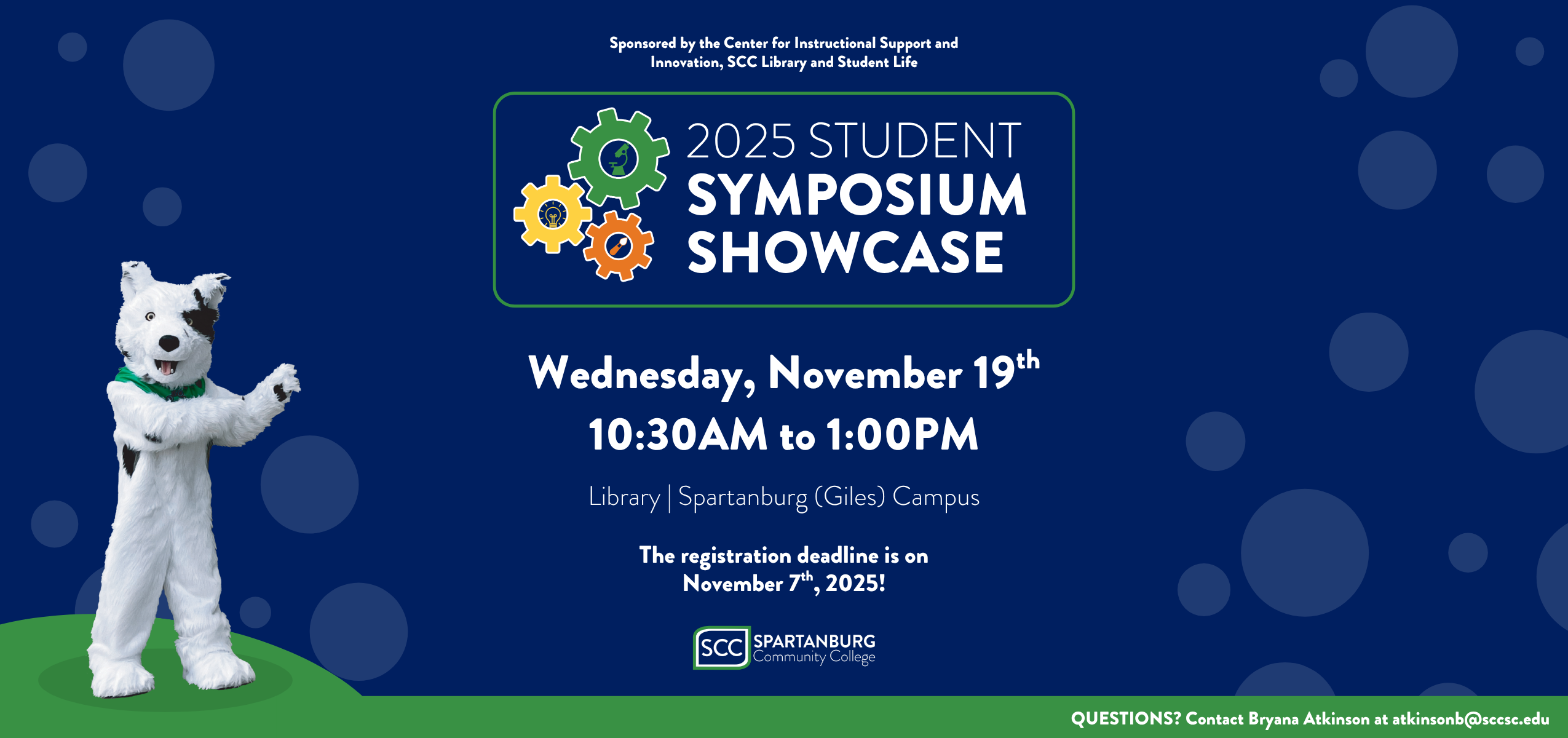 Graphic for the 2025 Student Symposium Showcase on November 19, 2025