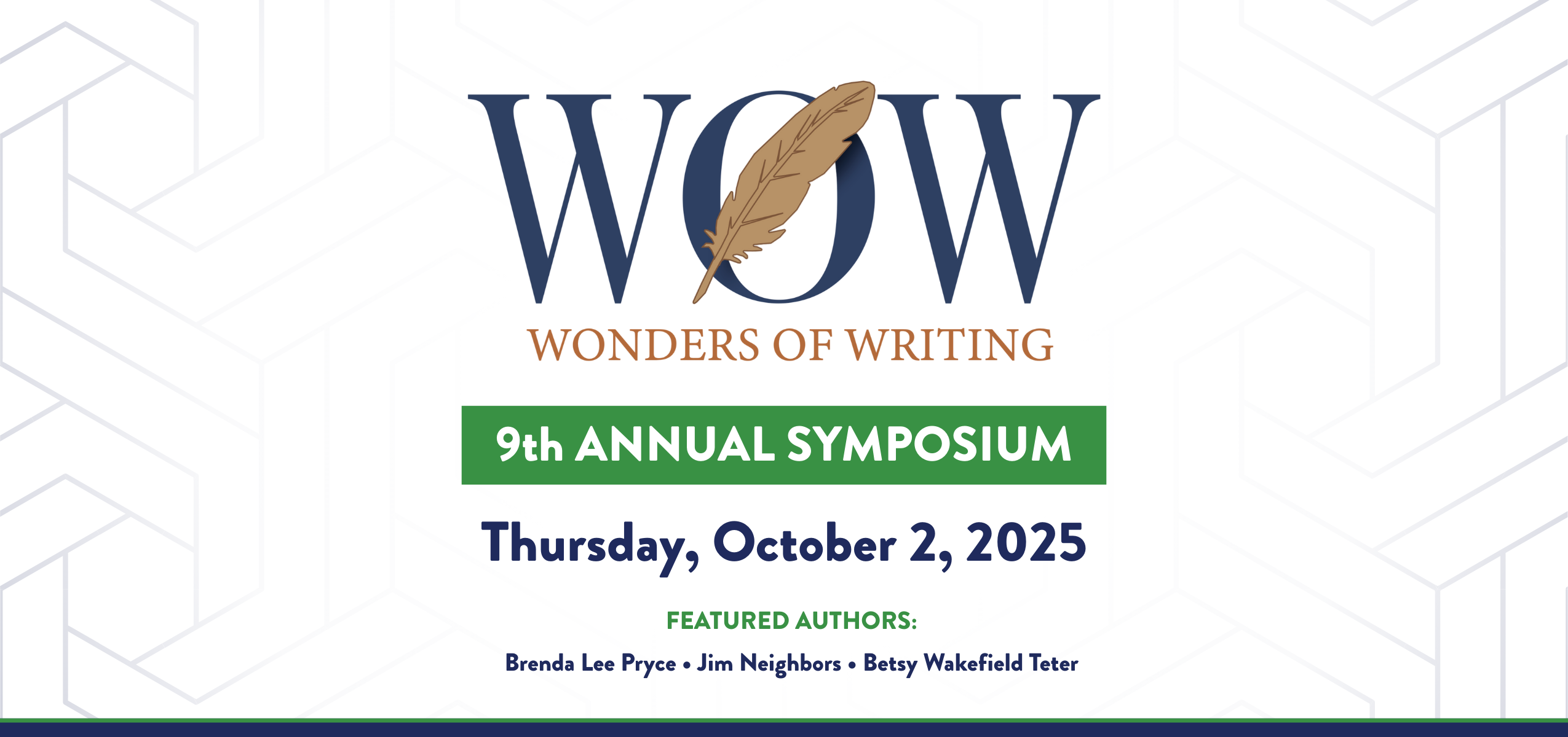 Graphic for Wonders of Writing Symposium on October 2, 2025