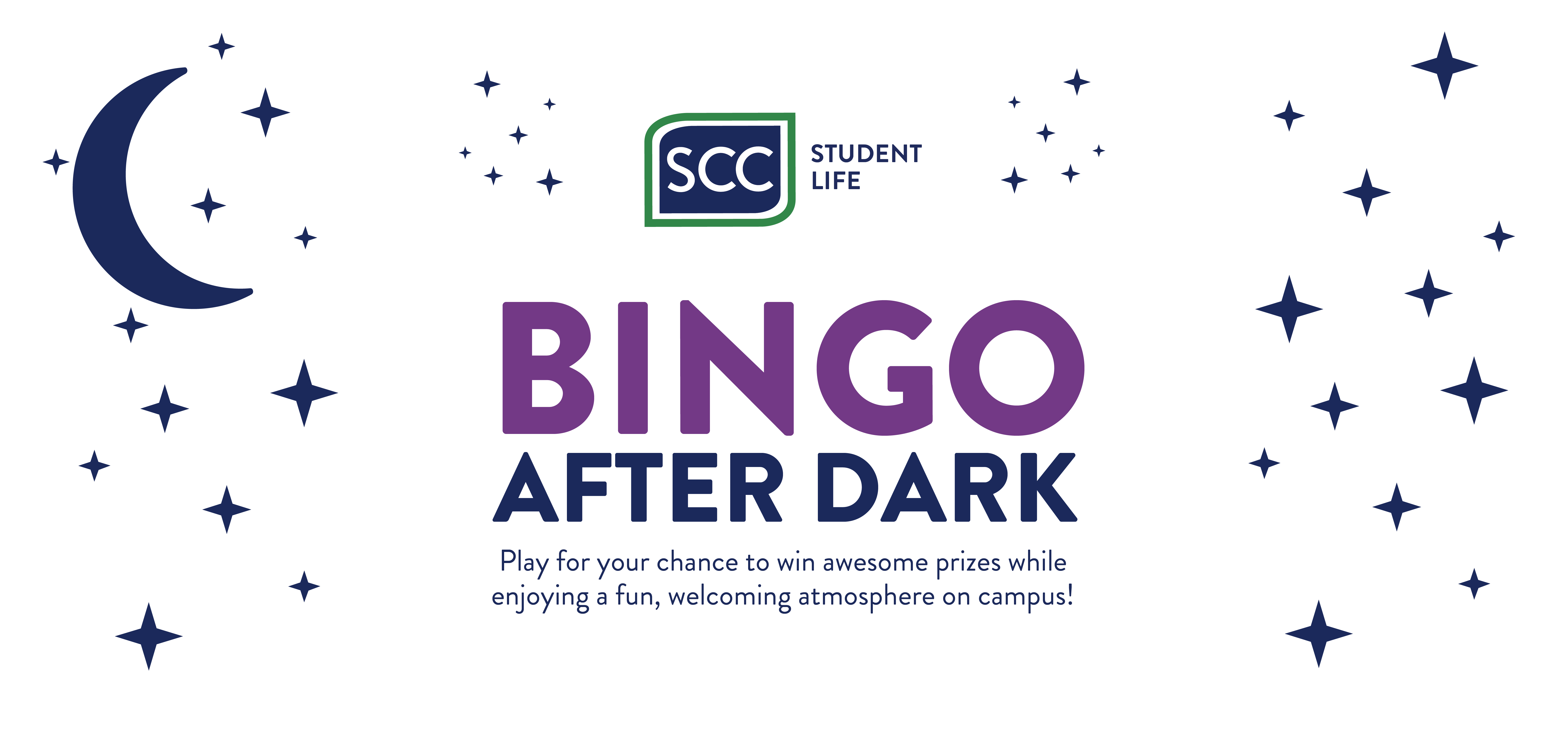 Promotional graphic for an SCC Student Life event titled 