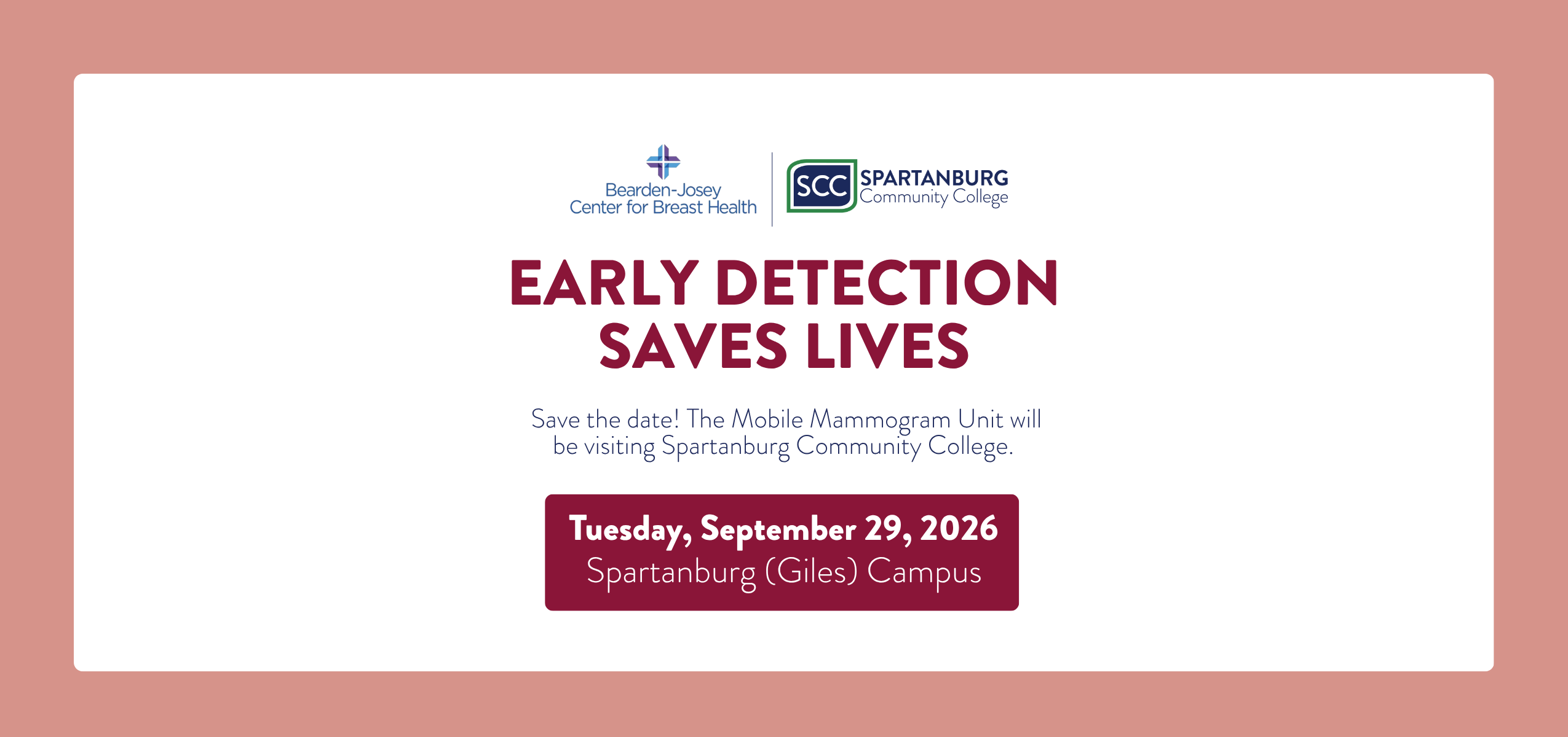 EARLY DETECTION SAVES LIVES