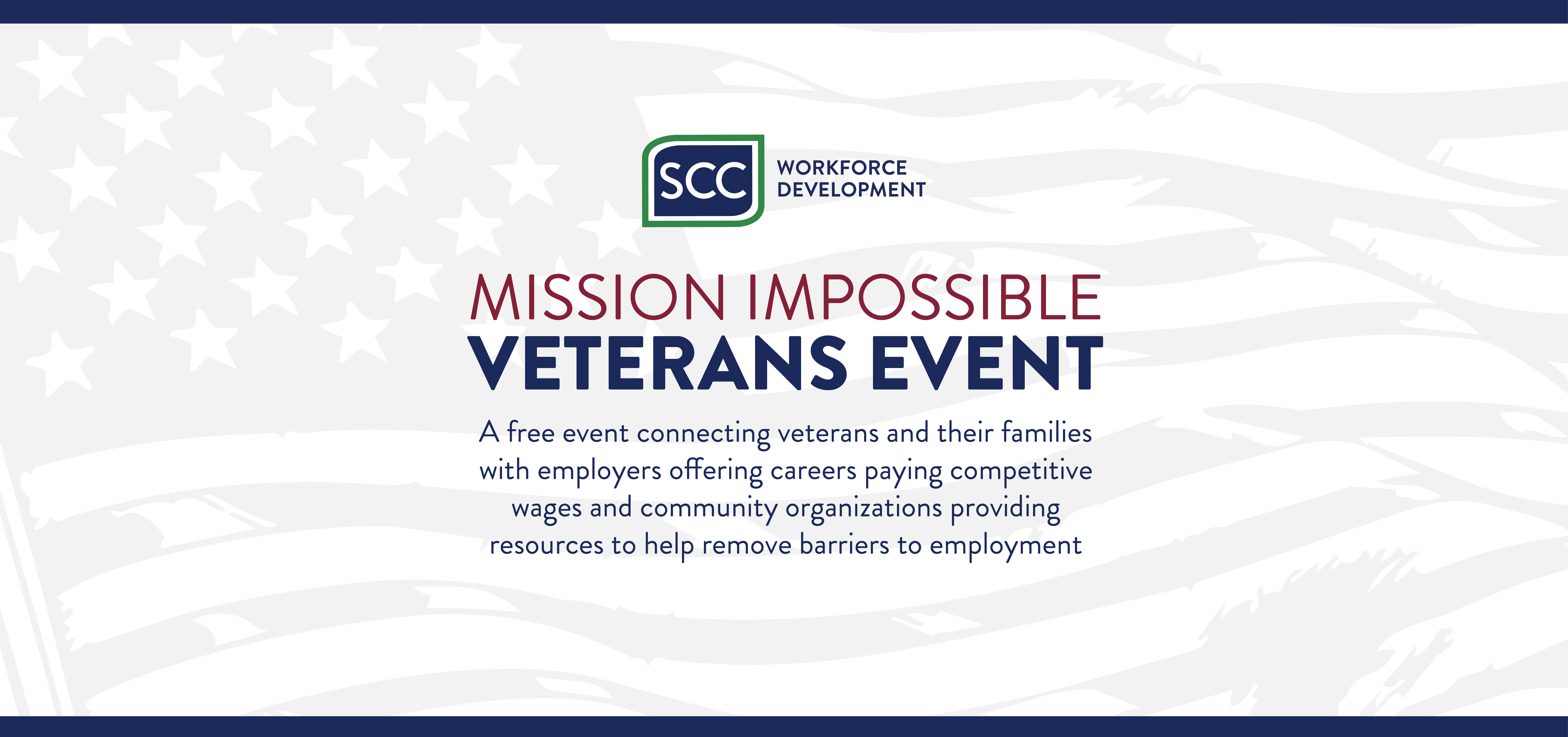 An event flyer for the SCC Workforce Development 
