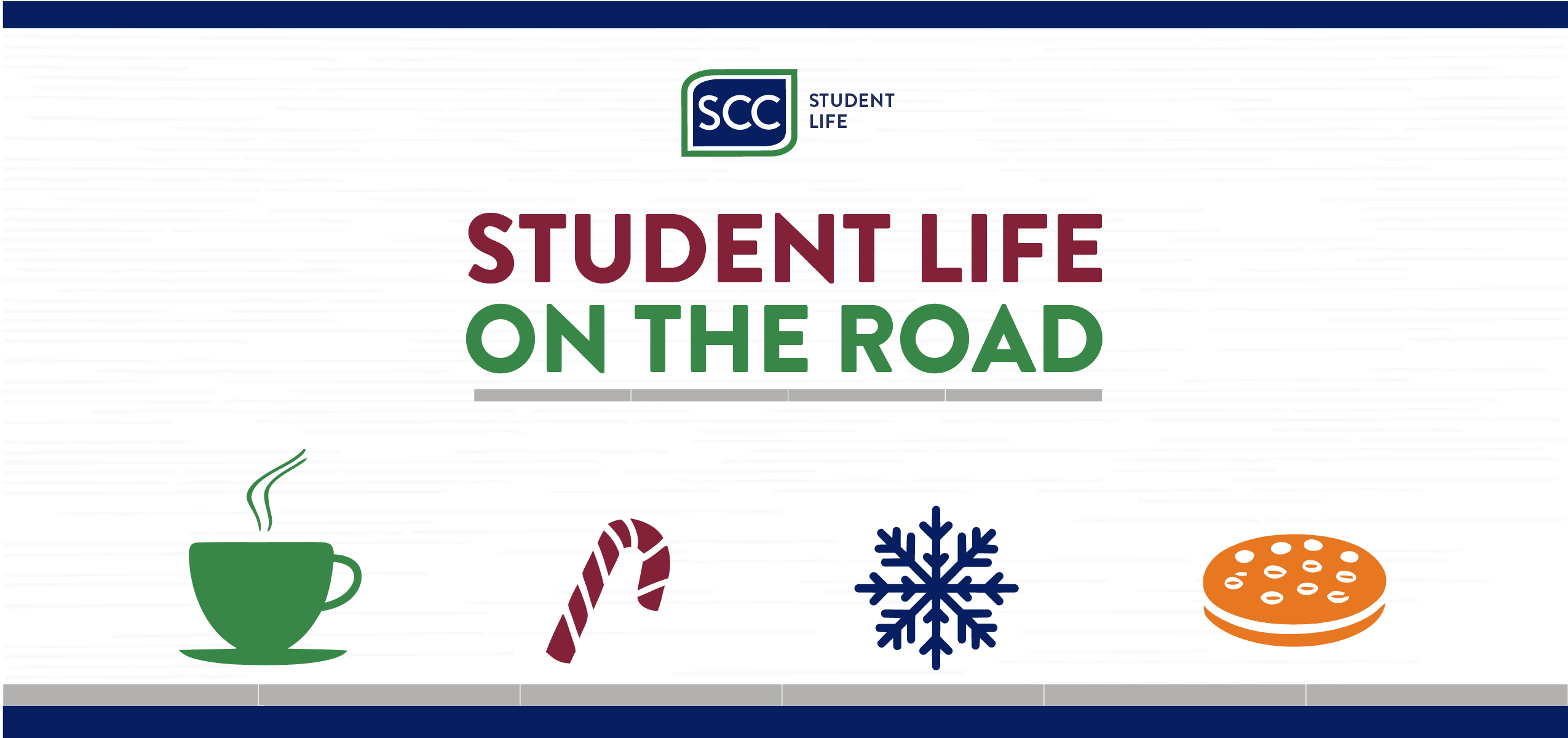 An event graphic for SCC Student Life titled 