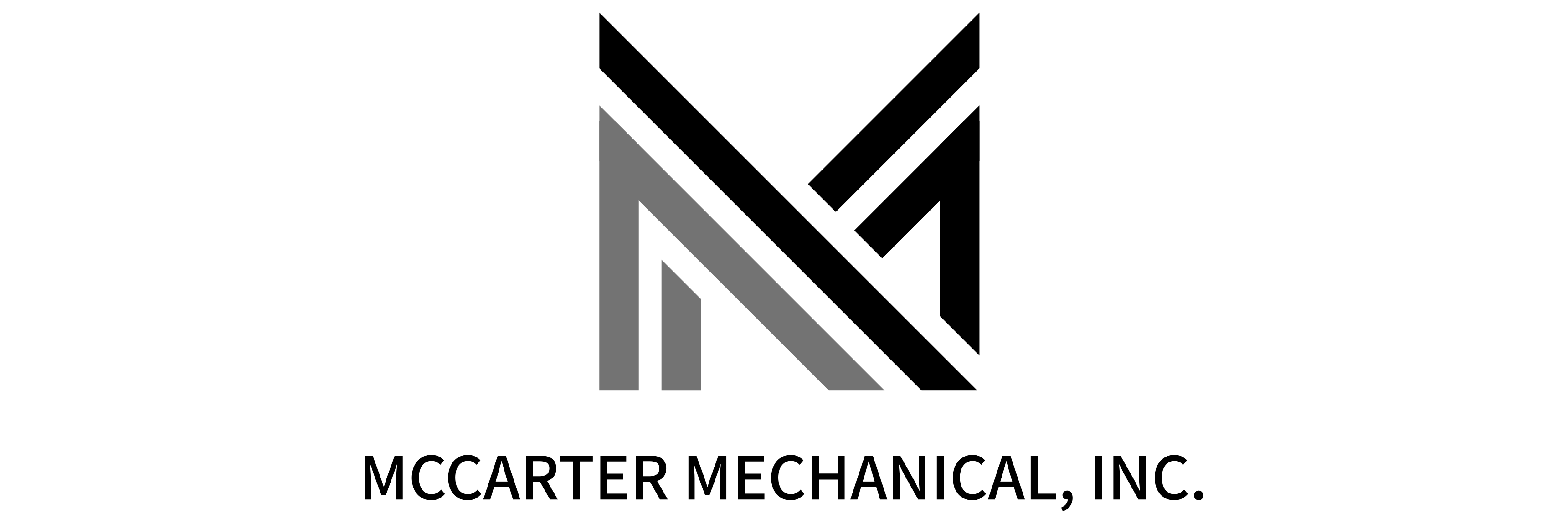 Promotional graphic featuring the McCarter Mechanical, Inc. logo with a stylized black and gray