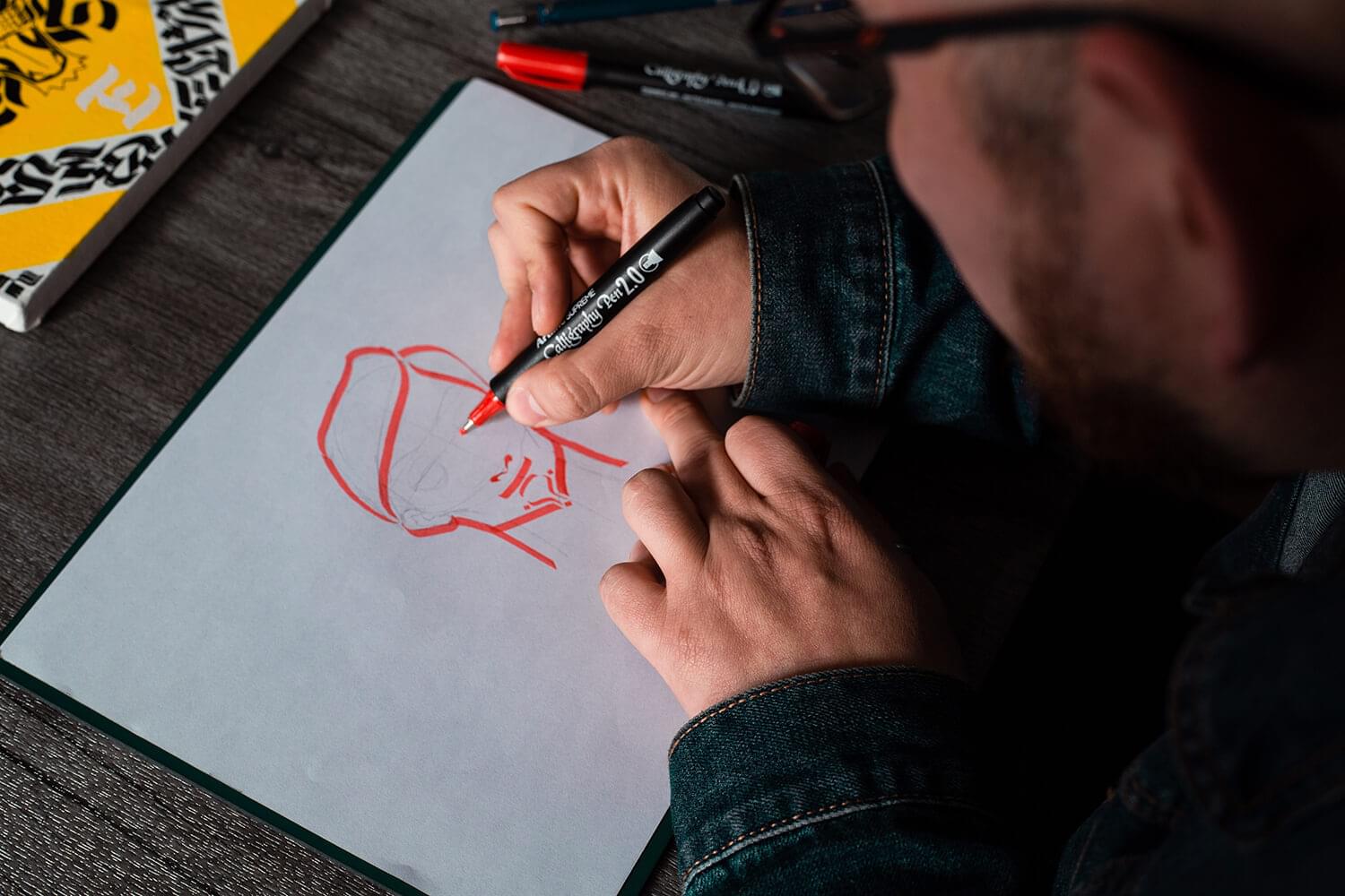 Person drawing