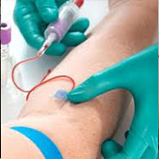 Close up of Phlebotomist drawing blood