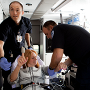 EMT Emergency Medical Technician students going through training