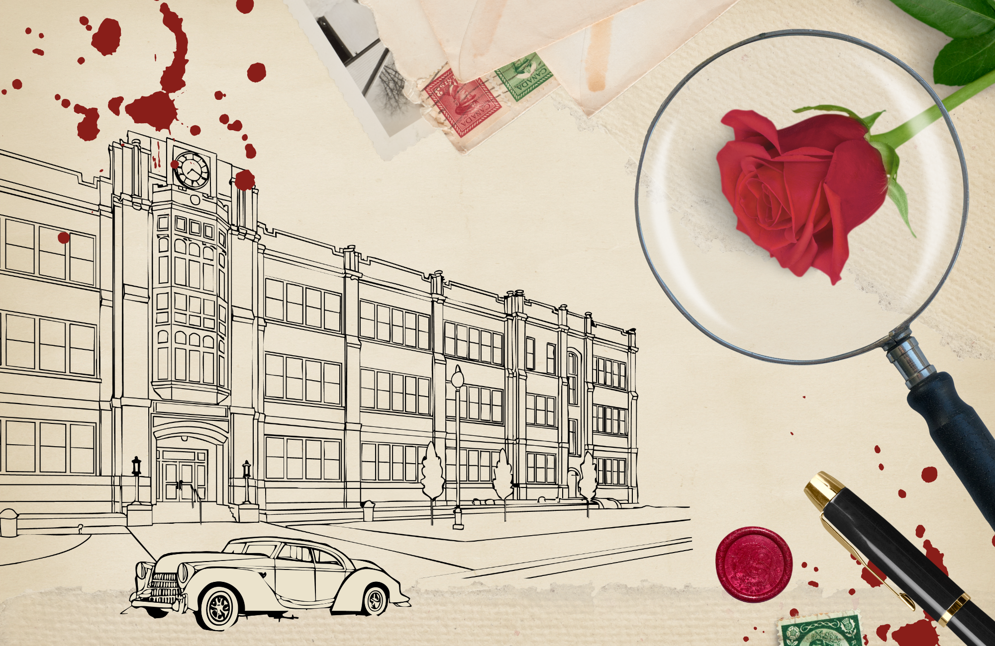 Graphic to promote Murder Mystery Event in October
