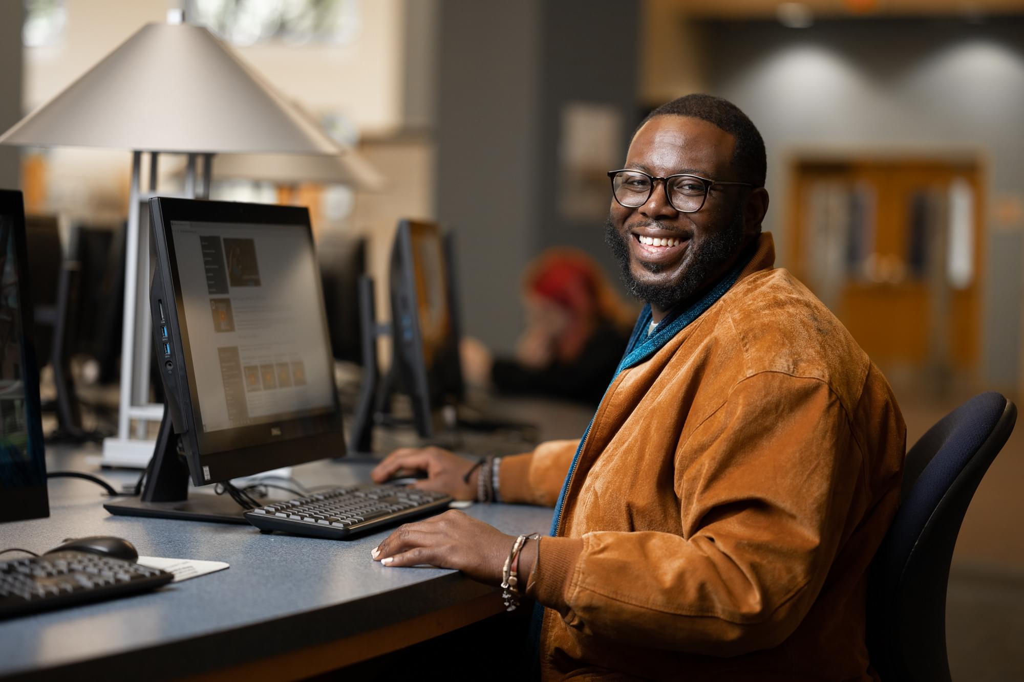 Man on Computer